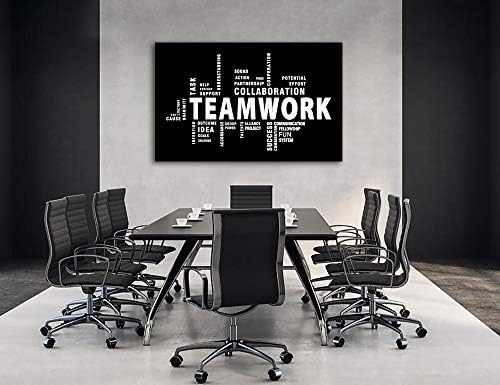 Работа в екип Платно Стенно Изкуство - Големи Мотивиращи Цитати В Рамка Модерен Начало Декор - Вдъхновяващи Плакати Декор За Офис В Рамка