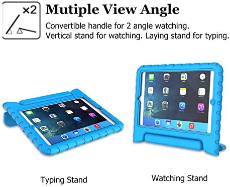 Детски калъф AVAWO за iPad Mini 1 2 3 - Лесна Ударопрочная поставка с химикалка за iPad Mini, iPad Mini 3-то поколение, iPad Mini 2 с