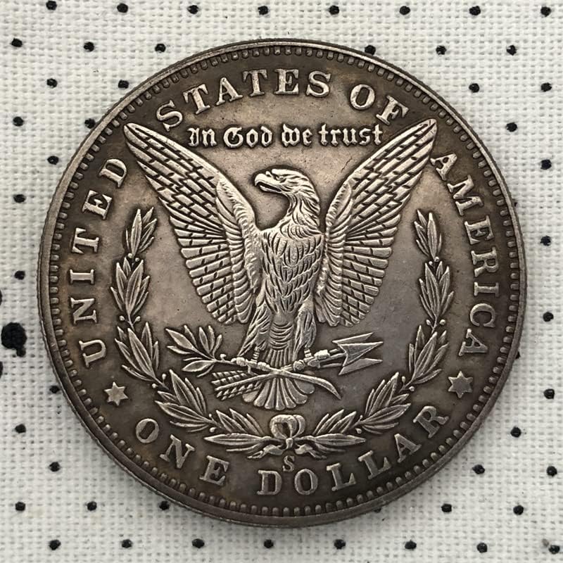 QINGFENG 38 ММ Антични Сребро Доларова Монета Американски Морган Скитник Монета 1893 S Занаят 48