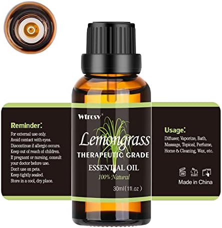Етерично масло от лимонена трева, Етерично масло, Натурално Етерично масло - идеален за дифузьор, Овлажнител, Ароматерапия, масаж,