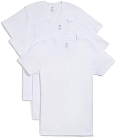 2 (X)Първата Мъжки Памучен тениска Essential с V-Образно деколте, 3 опаковки