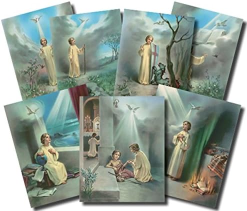 Комплект Илюстрирани Картонени плакати Седемте дарове на Светия Дух, 7 Парчета, 10 Инча