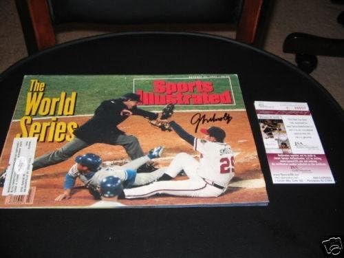 Джон Смолтц противоречи на Jsa / coa С автограф на Sports Illustrated - Списания MLB с автограф