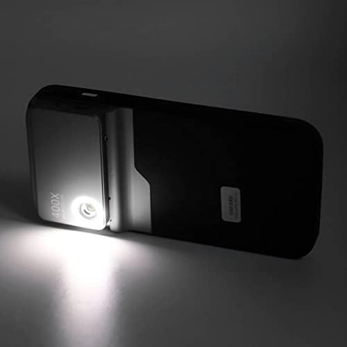 Макро обектив за телефон, Джобен Мини-Микроскоп 400X HD с led подсветка, Универсален Дизайн за Закрепване на обектива, за телефон, за