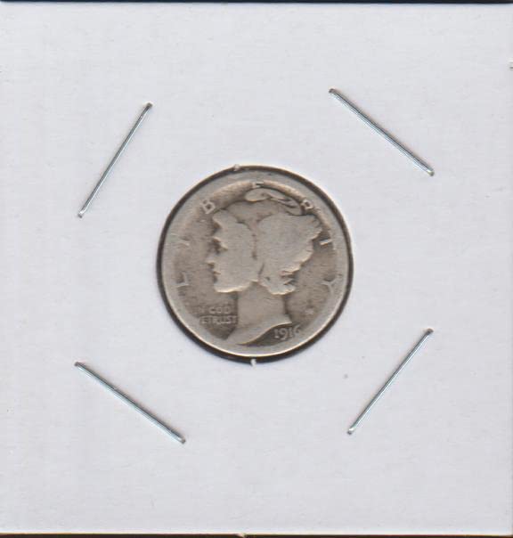 Крилата главата Свобода 1916 година или Меркурий (1916-1945) (90% сребро) Цент Много добър