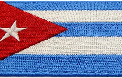 Нашивка с бродирани Флага на Куба, Кубинското Желязо, Пришитое Към Националния Гербу