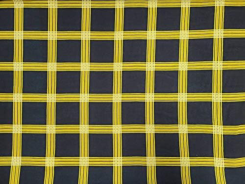 Плат Fabricity - Вискозная плат Challis ширина 58 см в клетка с принтом (сметана, 2 ярд)