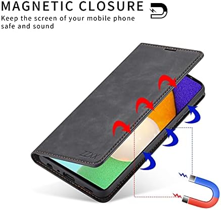 ZZXX Чанта-портфейл за Samsung Galaxy A52 5G, Калъф-джобен формат на Galaxy A52 с Държач за карти, Магнитна поставка от мека кожа, Панти