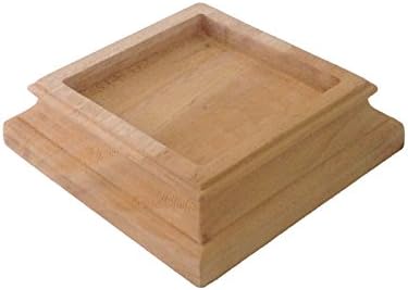 Шапка за колона с дървена пирамида 4x4 от Captiva - едно Парче, Без митра - Удължен перваза 3/8 инча (3-1/ 2 x 3-1 /2)