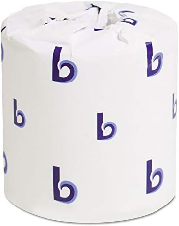 Тоалетна хартия на Улица B6170 1-Слойная, безопасна за септични ями, Бяла (1000 Листове, 96 ролки / кутия)
