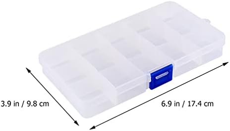 Кутии за бижута обеци Cabilock скоростна 6pcs пластмасов органайзер 15 мрежи занаят, паравани за съхранение на топчета организатор на