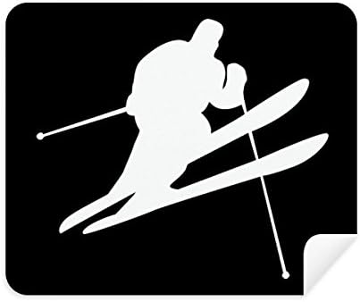 Каране на Ски, Зимни Спортове Черен Контур Плат За Почистване на Екрана за Пречистване на 2 елемента Замшевой Тъкан