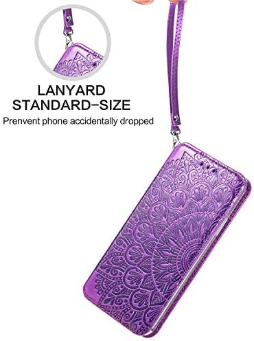 Чанта-портфейл XYX за Samsung S22 Ultra, Калъф-награда за телефон от изкуствена кожа с цветен модел и притежател на Кредитна карта с