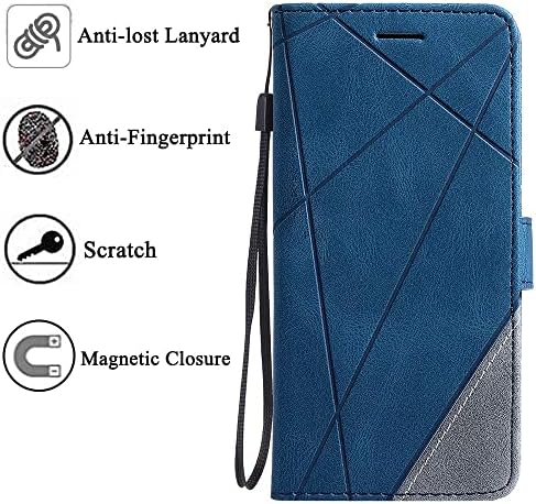 Съвместим с калъф-портфейл iPhone XR и защитно фолио за екран от закалено Стъкло, Кожен Мек Калъф, Собственик на Кредитната карта, Чехлами