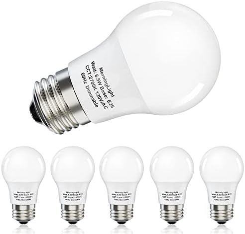 Led лампа за монтаж на таван, вентилатор A15, Led лампа E26 Капацитет 6,5 W, Еквивалентна На 60 Ваттным лампочкам 2700K Топло Бяла led