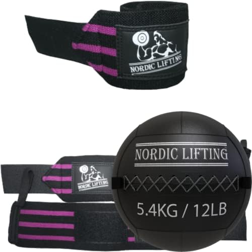 Тайна за скандинавския лифтинг на лицето за китките 1p - Лилав комплект с монтиране на топка с тегло 12 килограма