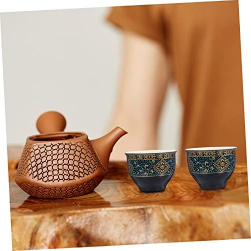 Luxshiny Кана За Приготвяне На Японски Чай Саксии Китайска Чаена Чаша Преносима Чаена Чаша За Пътуване Керамични Чай Традиционен Китайски