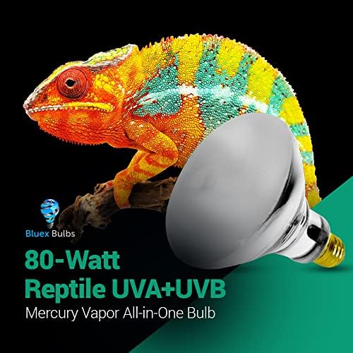Слънчева лампа BlueX за влечуги мощност 80 W UVA UVB за влечуги - Универсална лампа със самобалластирующимся ртутным пара, нагревающая