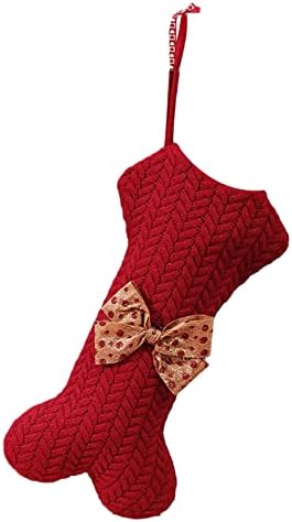 HYUIYYEAA Венец от мъниста 6 мм, подарък чорапи с шоколадови бонбони във формата на костите, Персонални Чорапи за Камината, Плюшени Коледна