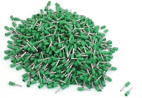 Aexit 1000 Бр. Аудио и Видео Аксесоари Зелен PVC Ръкав Предварително Изолирани Тръби Клеми Конектор за Съединители и Адаптери 18 AWG