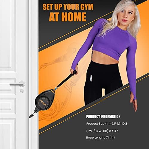 Ролка за домашен фитнес зала (5-44 кг) Кабелна система с Вратата на стена за мъже и Жени Тренировка на цялото тяло, Фитнес Упражнения
