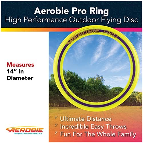 Летящ диск Aerobie Pro Ring Outdoor, 14 инча, Жълт