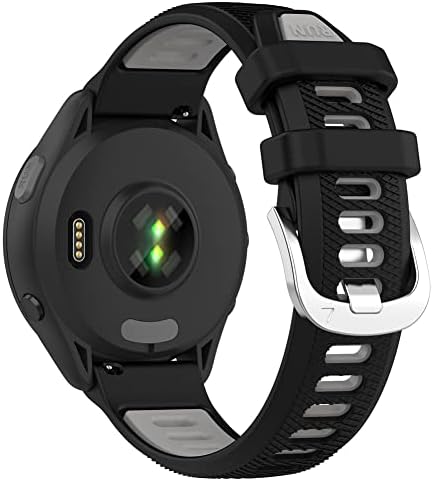 Waekethy Каишка за часовник Garmin Forerunner 255/265, 22 мм, Мек Силикон Гривна, Взаимозаменяеми каишка, Съвместима с Garmin Vivoactive