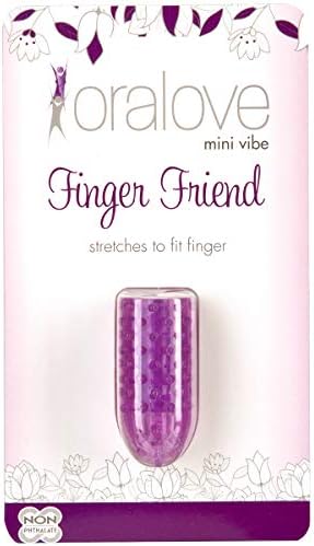 Doc Johnson Oralove - Finger Friend Mini Vibe - Готови за използване на вибратор за спот имитация - Опъната по размер на пръста - Лилаво