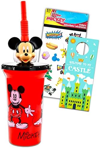 Комплект чаши Мики с капак и соломинкой - Комплект с Бутилка за вода Мики с соломинкой, Стикери Мики и много Други | Мики Sippy Cup