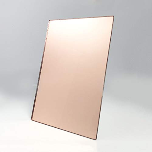 1/8 Огледално Акрилно лист, Розово Злато, 12 x 12 Огледален Акрилен лист от люцитового плексиглас (застроена площ 11,875 x 11,875)