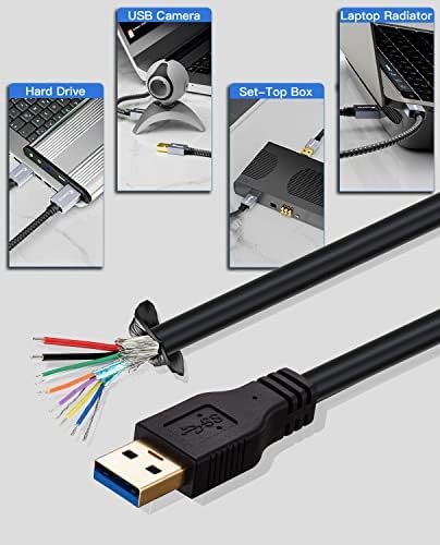 Ruaeoda Кабел USB-USB мъжки към мъжа с Дължина 20 фута USB 3.0 Кабел A до A за пренос на данни на Корпуса на твърдия диск, принтер, Модем,