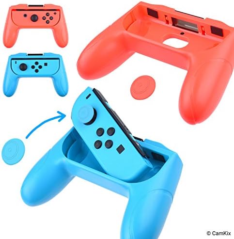 Комплект CamKix Grip Boost, съвместими с Nintendo Switch - 2 своята практика под формата на геймпада, 2 своята практика Joy Против, 4