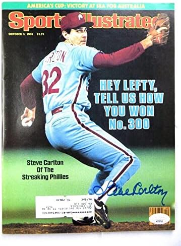 Списание с автограф на Стив Карлтона Sports Illustrated 1983 Phillies JSA AG39565 - Списания MLB с автограф