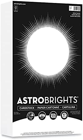 Картонена хартия Astrobrights, 65 паунда, 8,5 X 14, ярко-бяла, 1 опаковка