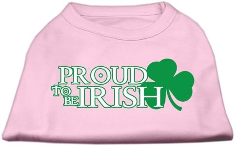 Mirage Pet Products 16-Инчовата Тениска с ирландски принтом Proud To Be за домашни любимци, X-Large, светло розово