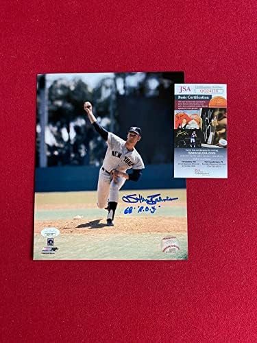 Стан Бансен, Винтажное снимка с автограф (JSA) 8x10 (ROY Ins) (Янкис) - Снимки на MLB с автограф