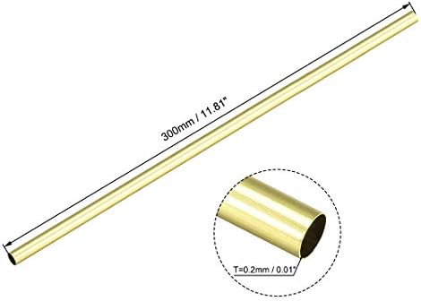 латунная тръба uxcell, 1,5 mm 2,5 mm 3,5 mm 4,5 mm 5,5 mm 6,5 мм и 7,5 мм 8,5 мм, 9,5 мм, 11 мм, Външен диаметър x 0,2 mm Дебелина на