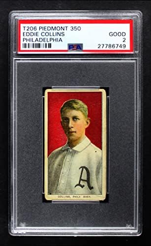 1909 T206 PHL Еди Колинс Филаделфия Атлетикс (Бейзболна картичка) (Отбор от Филаделфия) PSA PSA 2.00 Лека атлетика