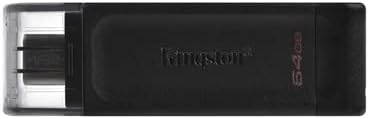 USB флаш памет KINGSTON Technology Datatraveler 70 64 GB, USB Type C 3.2 Gen 1 (3.1 Gen 1), Черен