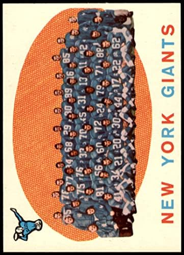 1959 г. Списък с команди Topps 133 Джайънтс New York Giants-FB (Футболна карта) NM Джайънтс-FB